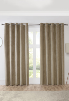 Casa (Blackout) Eyelet, Mocha - Ready Made Curtains